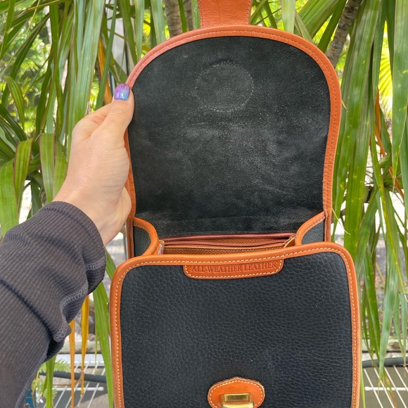 Dooney & Bourke Black and Brown Leather Crossbody Bag - Picture 6 of 15